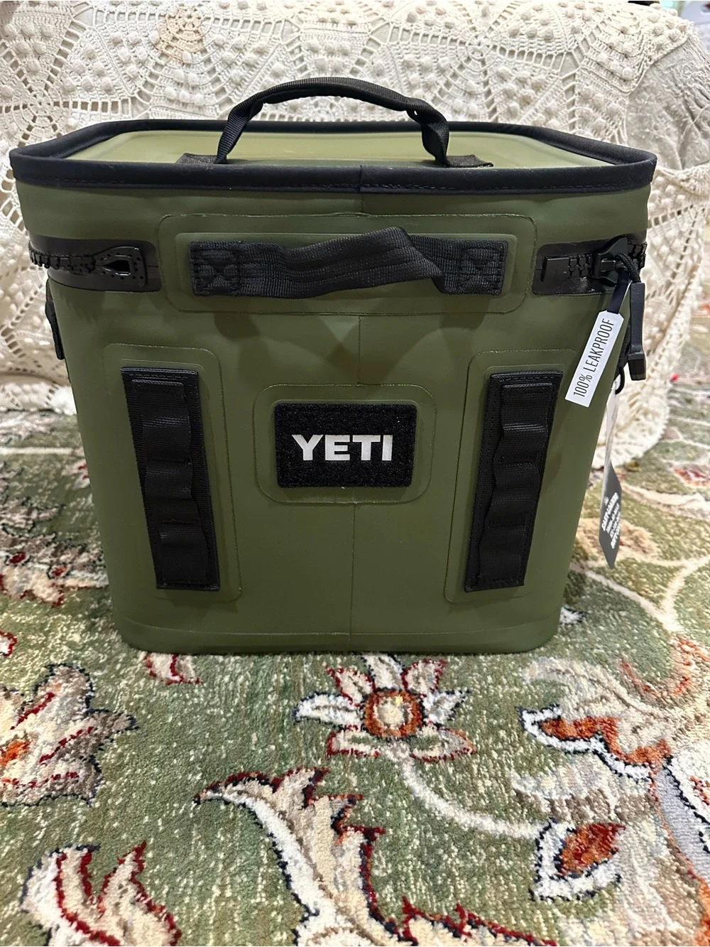 yeti olive/black hopper flip 12 soft cooler